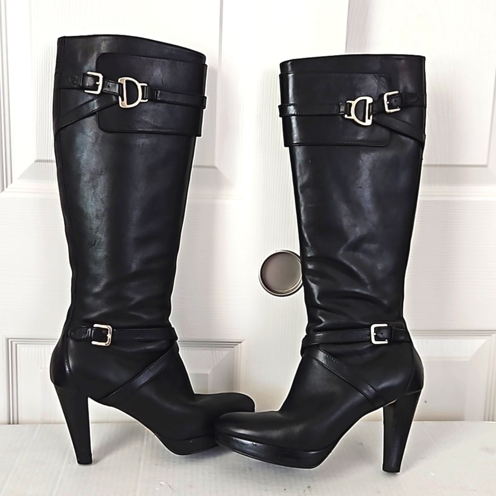 Cole Haan Nike Air Leather Knee High Boots